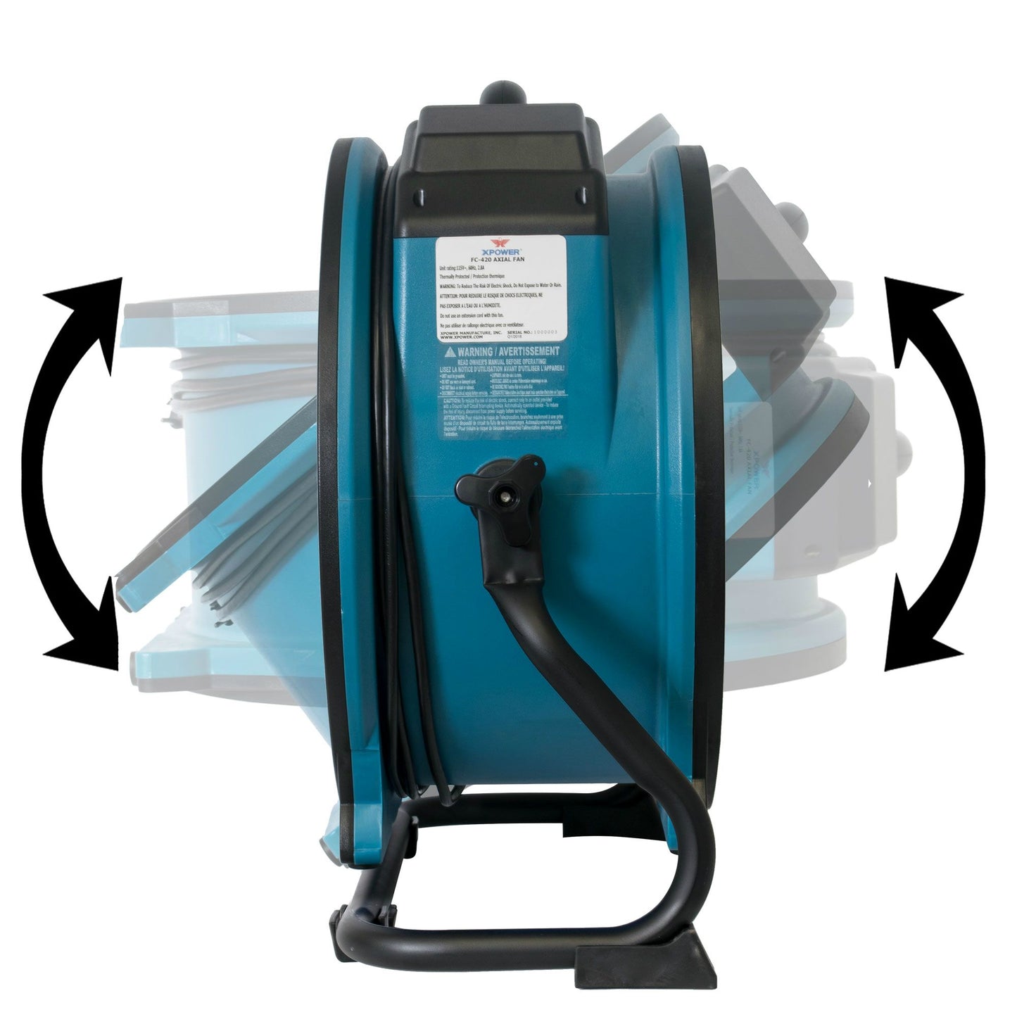 Dark Slate Gray XPOWER FC-420 1/3 HP 3600 CFM 5 Speed Portable High Velocity 18" Commercial Shop Fan Air Circulator