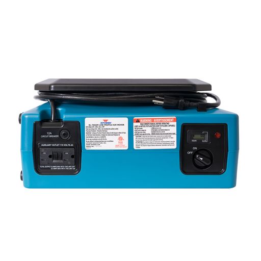 Dark Slate Gray XPOWER XL-760AM 1/3 HP 1150 CFM Sealed Motor Low Profile Air Mover