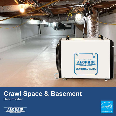 Gray AlorAir Sentinel HDi90 Duct-able Version Basement/Crawl Space Dehumidifier