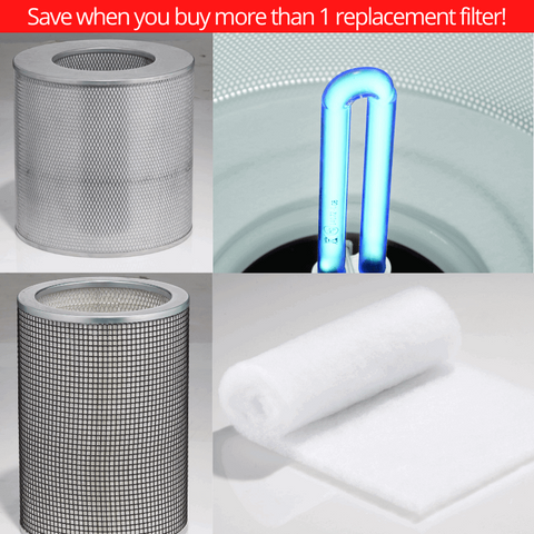 Airpura Replacement Filter Carbon filter R600-W + HEPA fil- ter 600-W + UV light + UV600-W  prefilter Airpura Filter Bundles for WHOLEHOUSE System #627746008581