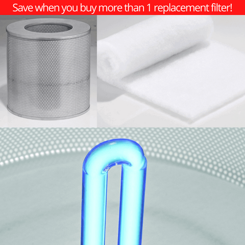 Airpura Replacement Filter Carbon filter R600-W + UV light +  UV600-W prefilter Airpura Filter Bundles for WHOLEHOUSE System #627746008208