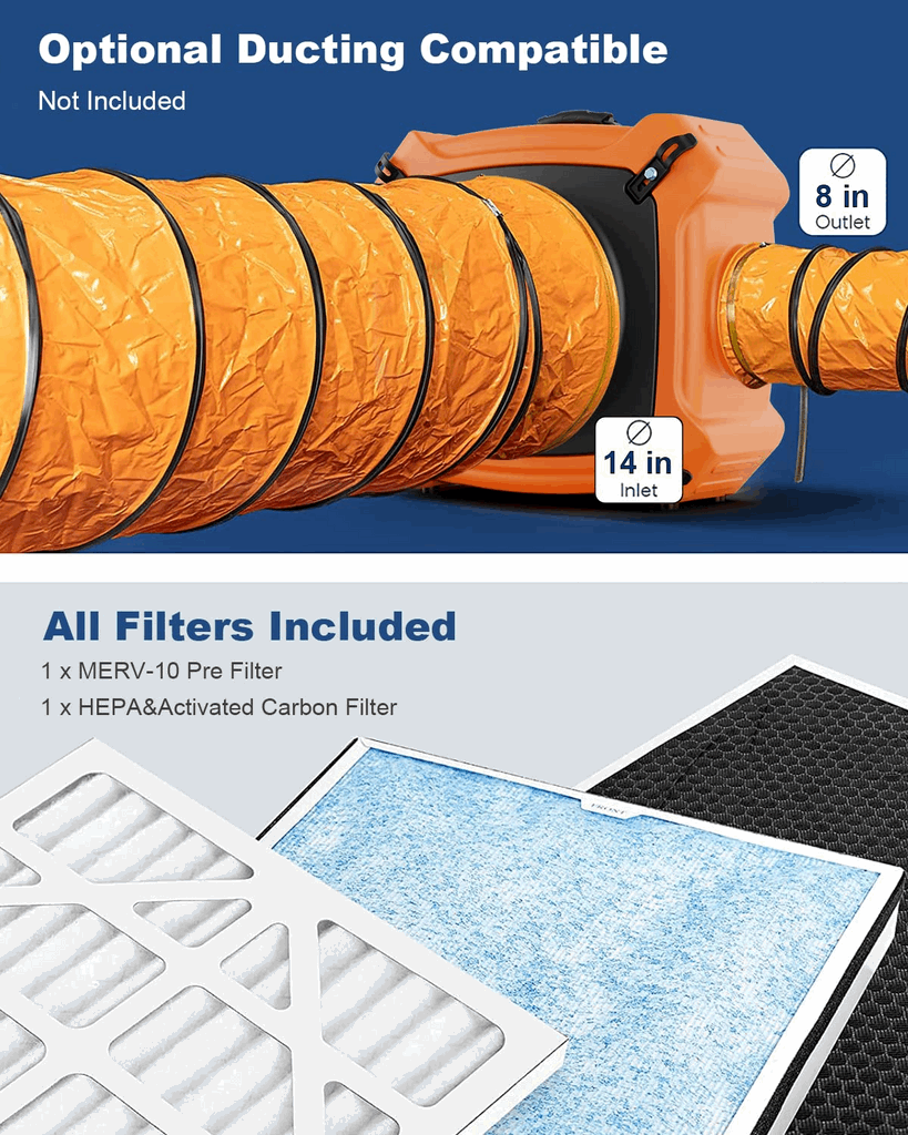 Light Gray AlorAir PureAiro HEPA Max 970 Professional 3-Stage Filtration Air Scrubber