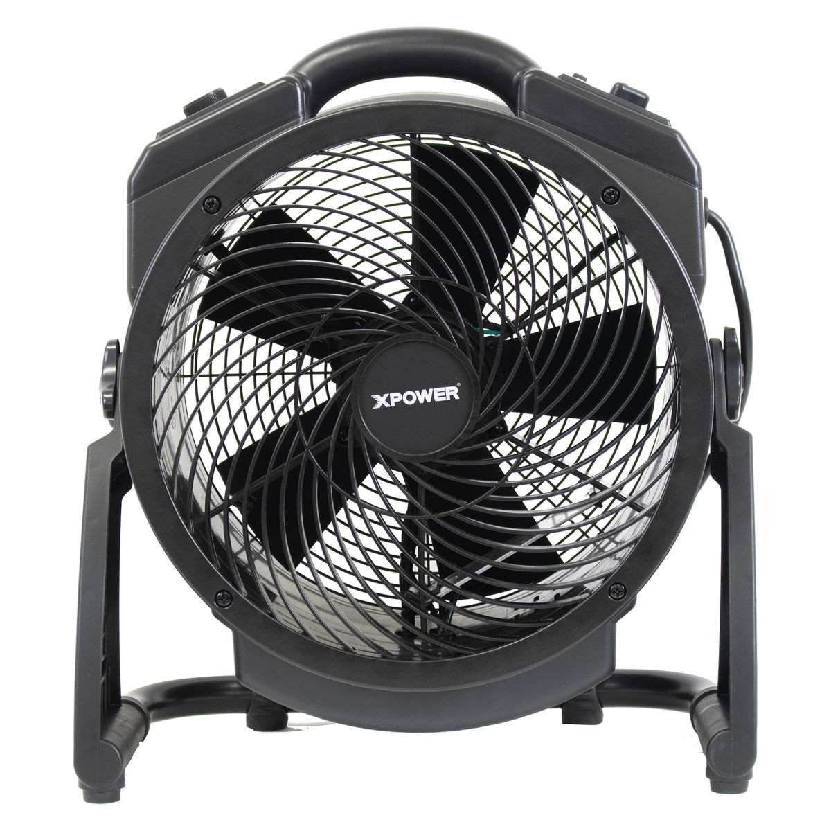 Dark Slate Gray XPOWER M-25B Cordless Rechargeable Variable Speed Sealed Brushless DC Motor Axial Air Mover with Ozone Generator