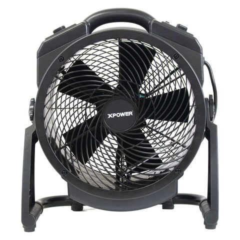 Dark Slate Gray XPOWER M-25B Cordless Rechargeable Variable Speed Sealed Brushless DC Motor Axial Air Mover with Ozone Generator