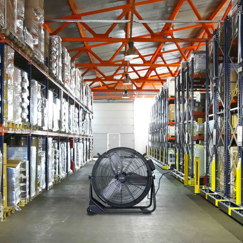 Dim Gray XPOWER FD-630D 1/2 HP 5800 CFM 1.8 Amps Variable Speed Enclosed Brushless DC Motor High Velocity 24” Drum Fan