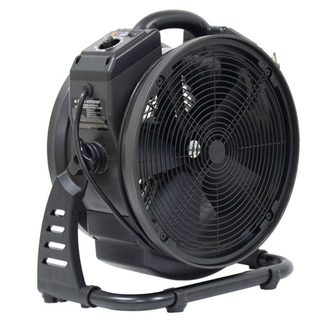 Dark Slate Gray XPOWER M-25B Cordless Rechargeable Variable Speed Sealed Brushless DC Motor Axial Air Mover with Ozone Generator