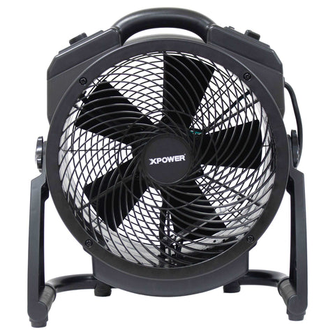 Dark Slate Gray XPOWER M-25B Cordless Rechargeable Variable Speed Sealed Brushless DC Motor Axial Air Mover with Ozone Generator