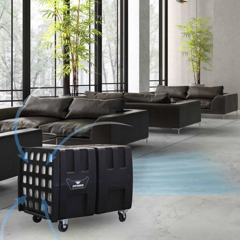 Gray XPOWER AP-2000 Portable 3 Stage Filtration HEPA Air Purifier System