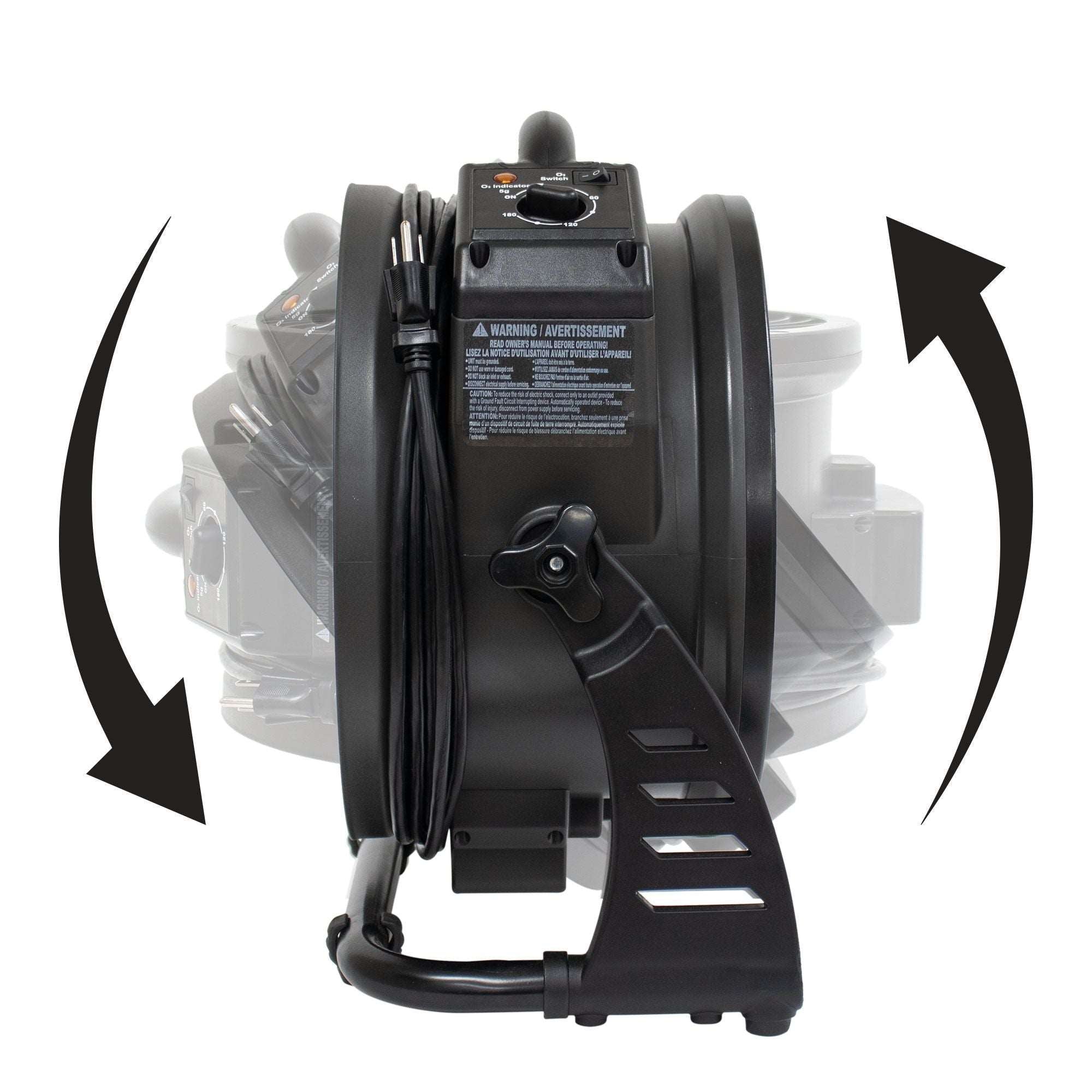 Dark Slate Gray XPOWER M-27 1450 CFM Variable Speed Brushless DC Motor Axial Air Mover with Ozone Generator