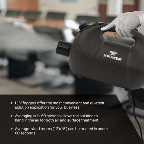 Dark Slate Gray XPOWER F-18B ULV Cold Fogger Battery Powered Rechargeable Cordless Brushless DC Motor Fogging Machine Sprayer