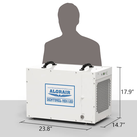 Light Gray AlorAir Sentinel HDi120 Whole House Dehumidifier