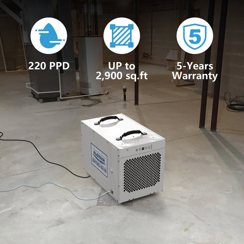Dark Gray AlorAir Sentinel HDi100 Whole Home Dehumidifier