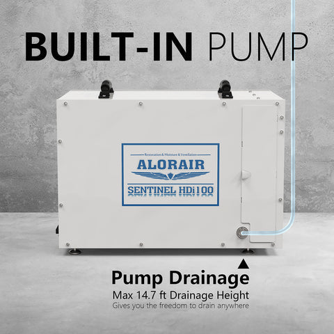 Gray AlorAir Sentinel HDi100 Whole Home Dehumidifier
