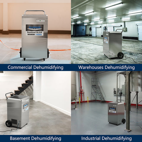 Gray Alorair Sentinel SLGR 1400X Commercial Dehumidifier