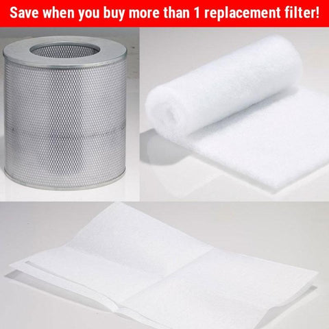Airpura Replacement Filter Carbon filter C600DLX-W + HepaBarrier 600-W + 600-W prefilter 4pk Airpura Filter Bundles for WHOLEHOUSE System #627746008277