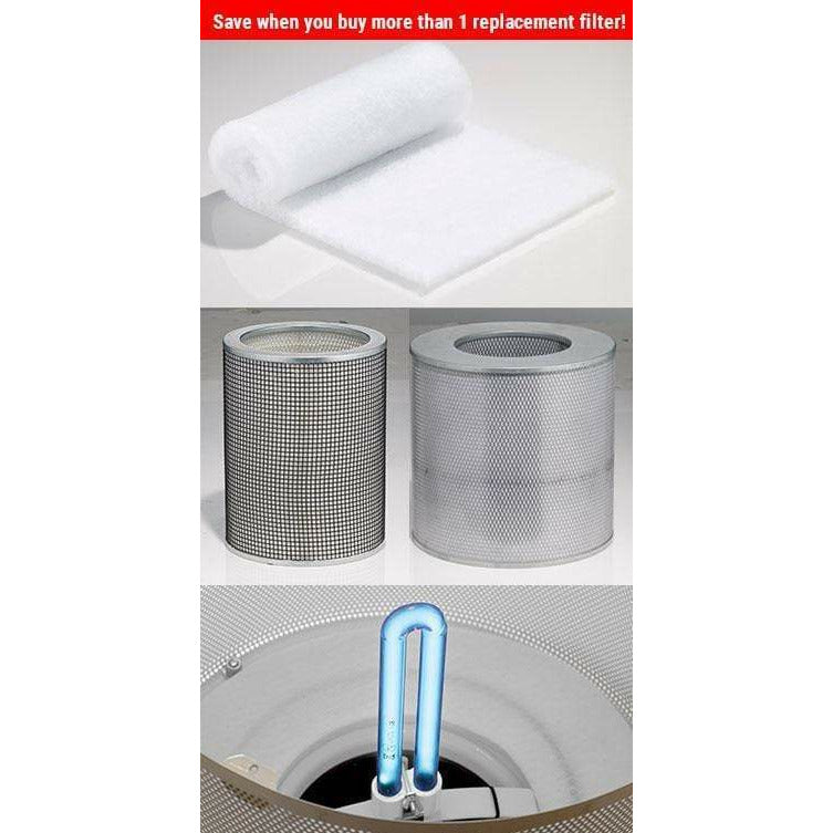 Airpura Replacement Filter Carbon filter R600 + HEPA filter 600 + UV light + Prefilter pack Airpura Filter Bundles UV600/UV614 #627746008574