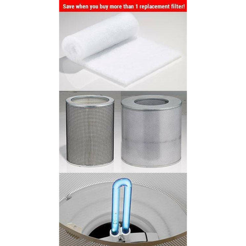Airpura Replacement Filter Carbon filter R600 + HEPA filter 600 + UV light + Prefilter pack Airpura Filter Bundles UV600/UV614 #627746008574