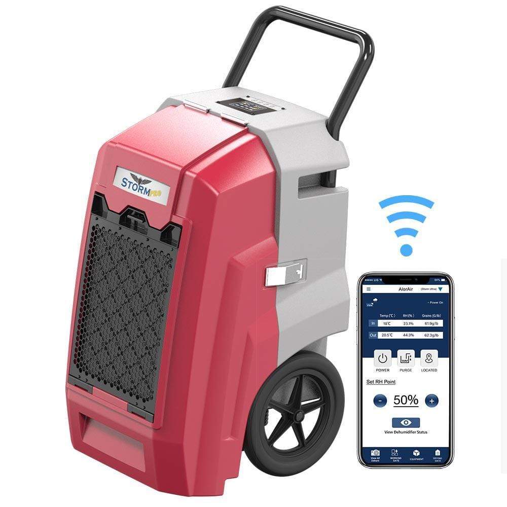 AlorAir Dehumidifier Red AlorAir® Storm Pro Commercial Dehumidifier For Water Damage Restoration 747045158173