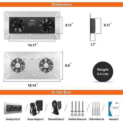 AlorAir Ventilator Fan AlorAir Crawl space Basement Ventilator Fan B08BFDXCF2