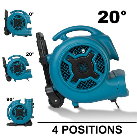 Dark Cyan XPOWER P-800H 3/4 HP 3200 CFM 3 Speed Air Mover