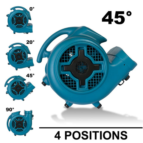 Dark Cyan XPOWER P-800 3/4 HP 3200 CFM 3 Speed Air Mover