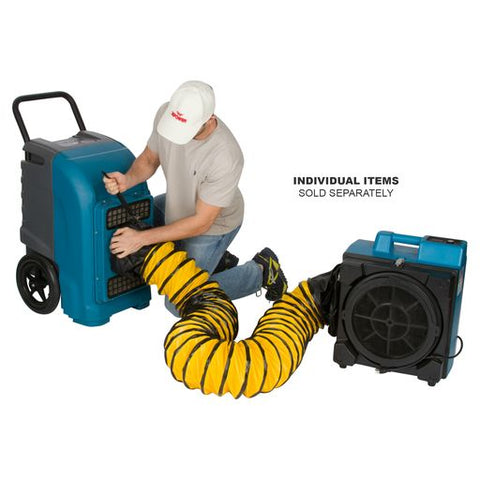 Tan XPOWER XD-125 125-Pint Commercial Dehumidifier with Automatic Purge Pump and Drainage Hose