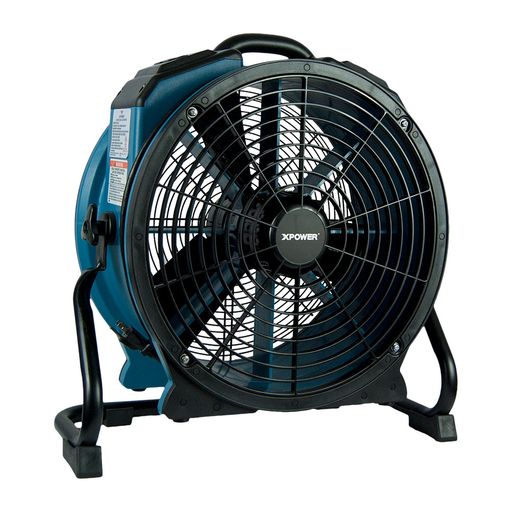 Black XPOWER X-47ATR 1/3 HP 3600 CFM Variable Speed Sealed Motor Industrial Axial Air Mover, Blower