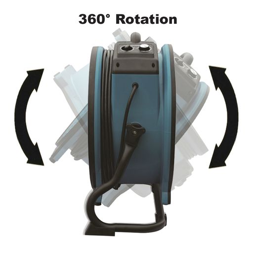 Dark Slate Gray XPOWER X-47ATR 1/3 HP 3600 CFM Variable Speed Sealed Motor Industrial Axial Air Mover, Blower