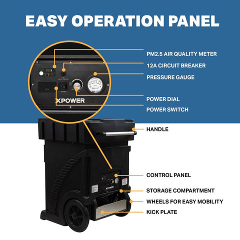 Dark Slate Blue XPOWER AP-1500D MEGA Commercial HEPA Filtration Air Purification System