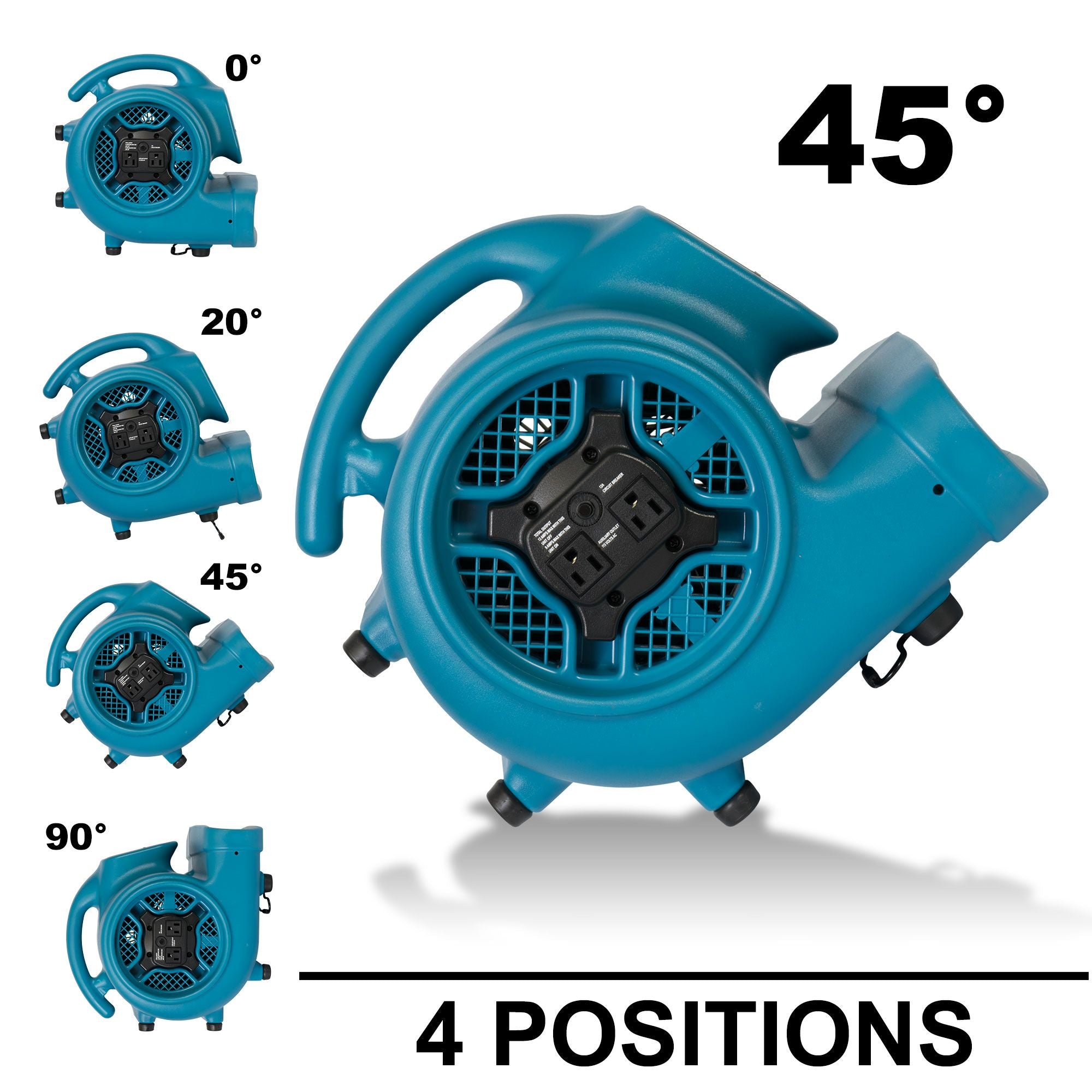 Dark Cyan XPOWER X-400A 1/4 HP 1600 CFM 3 Speed Air Mover