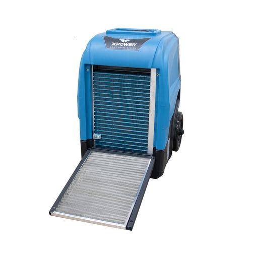 Steel Blue XPOWER XD-165L 165-Pint LGR Commercial Dehumidifier with Automatic Purge Pump