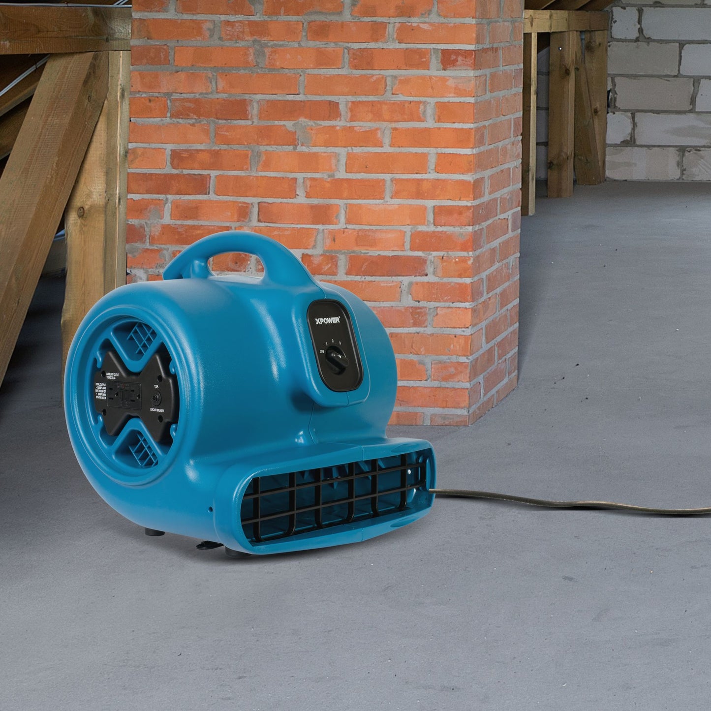 Slate Gray XPOWER X-600A 1/3 HP 2400 CFM 3 Speed Air Mover