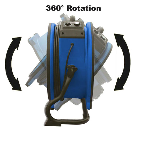 Dark Slate Gray XPOWER X-48ATR 1/3 HP 3600 CFM High Temperature Variable Speed Sealed Motor Industrial Axial Air Mover