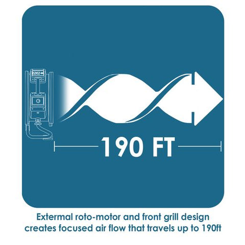 Dark Cyan XPOWER X-47ATR 1/3 HP 3600 CFM Variable Speed Sealed Motor Industrial Axial Air Mover, Blower