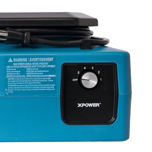 Dark Cyan XPOWER XL-730A 1/3 HP 1150 CFM 5 Speed Sealed Motor Low Profile Air Mover