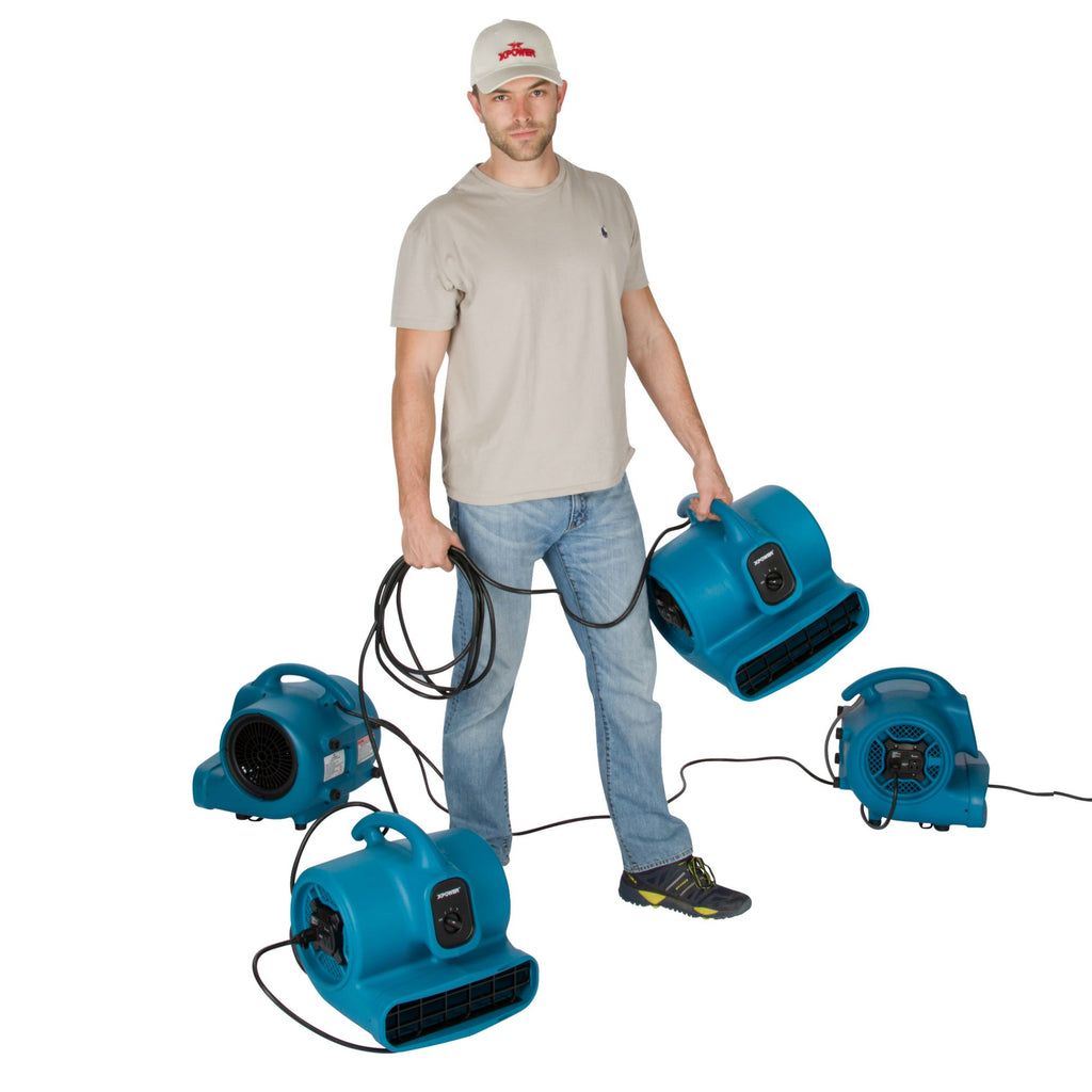 Steel Blue XPOWER X-400A 1/4 HP 1600 CFM 3 Speed Air Mover