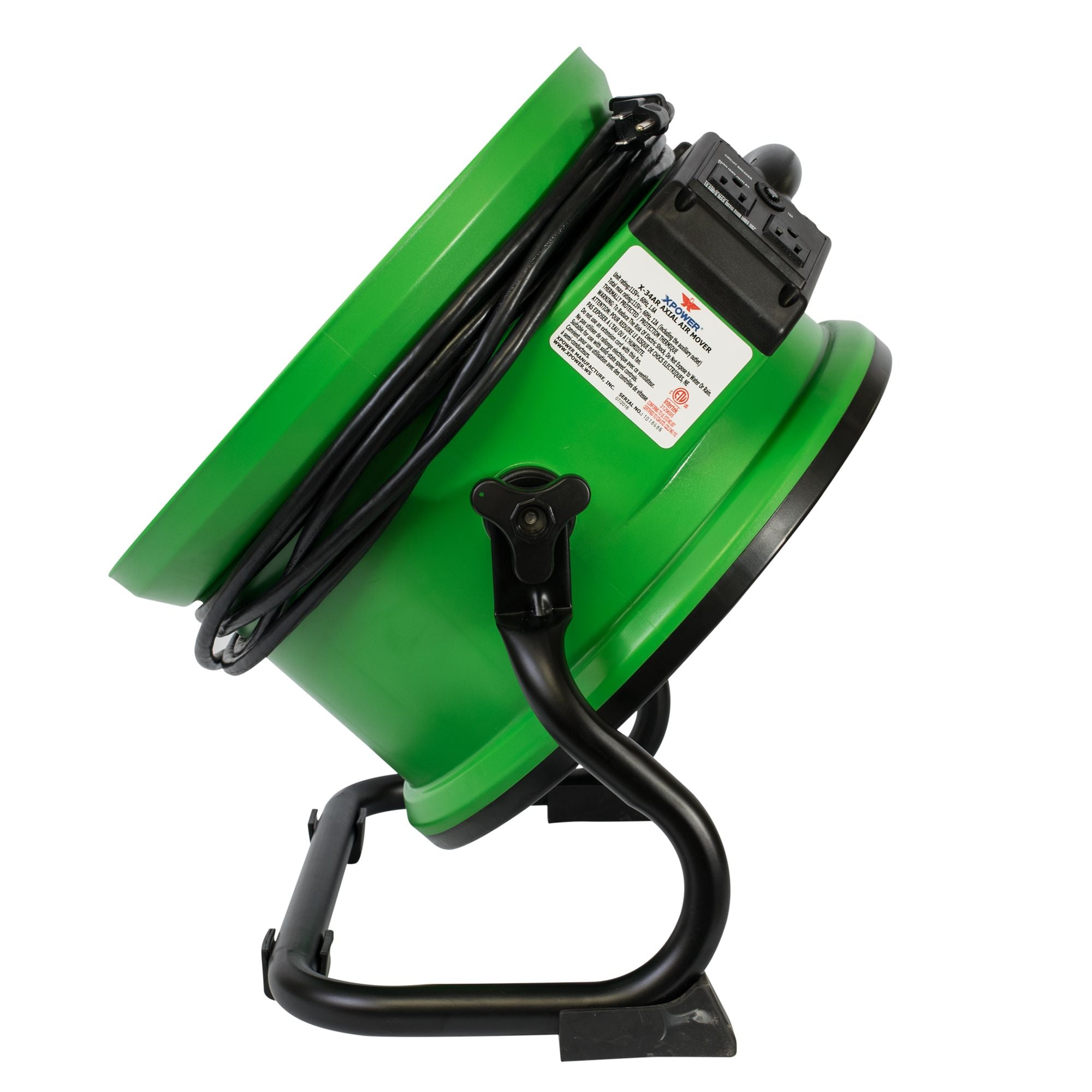 Forest Green XPOWER 1/4 HP 1720 CFM Variable Speed Sealed Motor Industrial Axial Air Mover