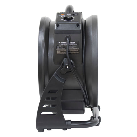 Dark Slate Gray XPOWER M-25B Cordless Rechargeable Variable Speed Sealed Brushless DC Motor Axial Air Mover with Ozone Generator