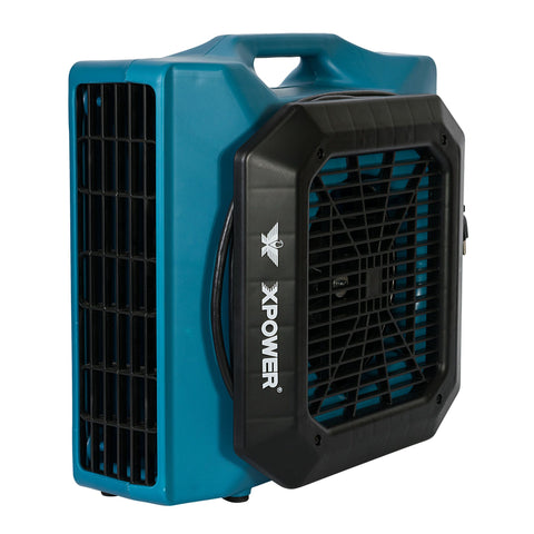 Black XPOWER PL-700A 1/3 HP 1050 CFM 3 Speed Low Profile Air Mover