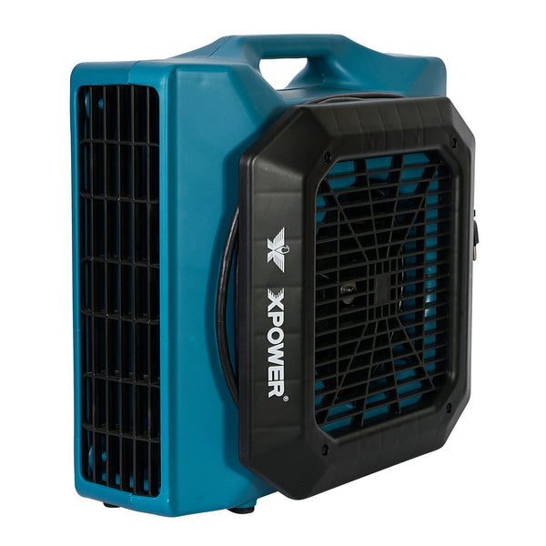 Black XPOWER PL-700A 1/3 HP 1050 CFM 3 Speed Low Profile Air Mover