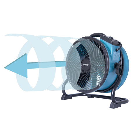 Dim Gray XPOWER X 1/4 HP 2100 CFM Variable Speed Sealed Motor Industrial Axial Air Mover