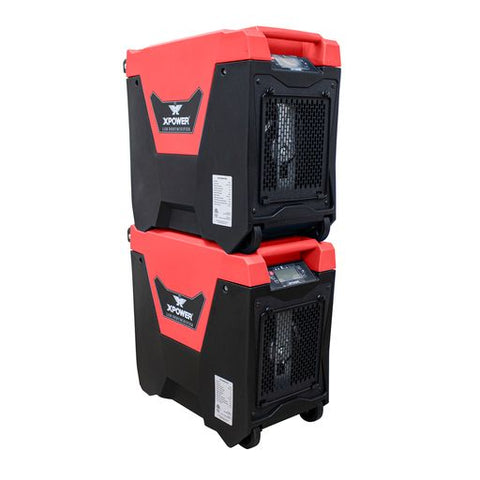 Light Coral XPOWER XD-85L2 145-Pint LGR Commercial Dehumidifier with Automatic Purge Pump - 3 Colors