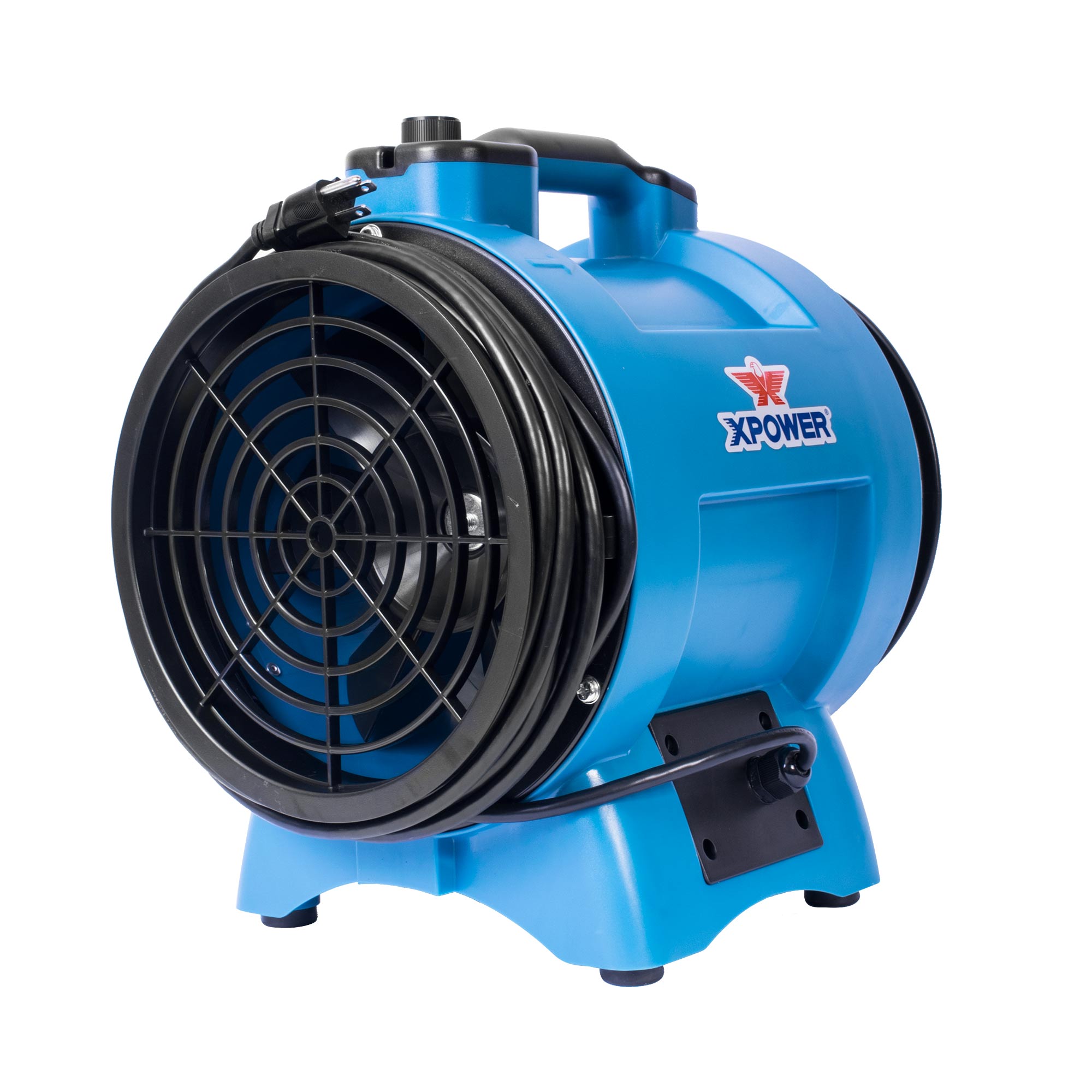 Dark Slate Gray XPOWER X-8 Variable Speed 8" Diameter Industrial Confined Space Ventilator Fan